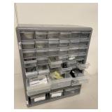 38-Drawer Wall Mount Parts Organizer Cabinet w/ Couplers & Hardware