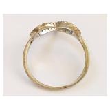 Sterling Silver Heart-Shaped Rind with Clear Stones