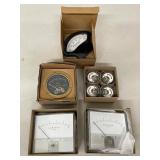 Vintage Analog Panel Meter Assortment AC/DC Ammeter Voltmeter 8pc