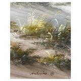 Antonio Signed Framed Seascape Oil Painting Lighthouse 24x36