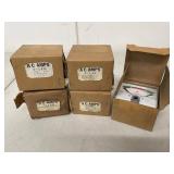 Vintage Analog Panel Meters, 5 Boxed Onan AC Amps & SECO As-Is