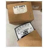 Vintage Analog Panel Meters, 5 Boxed Onan AC Amps & SECO As-Is