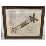 Honeywell Framed Military Technical Diagram Prints Set of 3, Fair