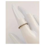 Sterling Silver Clear Stone Band Ring