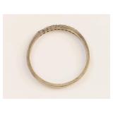 Sterling Silver Clear Stone Band Ring