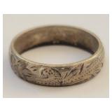 Sterling Silver Engraved Band Ring