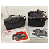 Olympus C-4040, Canon AF35ML & Pentax 105-R Camera Group w/ Cases