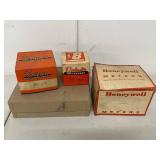 Vintage Panel Meter Assortment Honeywell Simpson Burlington 4pc Boxed