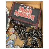 Iron Maiden Memorabilia Buttons Wallet Chain Truck + Van Halen