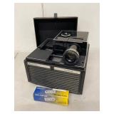 Bell & Howell Slide Cube Slide Projector w/ Lens & Eiko CBA Lamp Untested