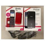 Lively Jitterbug Flip2 & Smart3 Cell Phone Bundle w/ Boxes Chargers