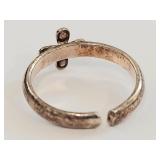 Sterling Silver Adjustable Pink Floral Ring