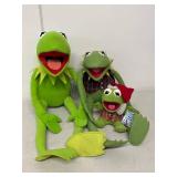 Kermit the Frog Plush Set of 3 incl Eden Christmas McDonald
