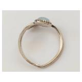Adjustable Sterling Silver Leaf Ring