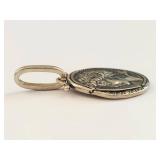 Sterling Silver Greek Coin Style Pendant