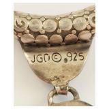 Sterling Silver Blue Stone Pendant By JGD Janice Girardi 925