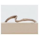 Minimalist Sterling Silver Wave Band Ring