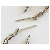 Sterling Silver Filigree Style Mini Hoop Earrings
