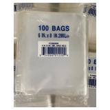 5 Packs Clear Poly Bags 6x8 2 Mil Hang Hole 100 Count Each Sealed