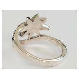 Sterling Silver Marcasite Bypass Ring