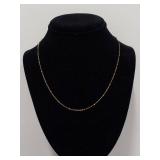 Gold-Tone Sterling Silver Bead Accent Chain