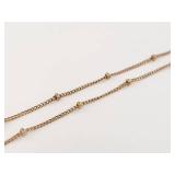 Gold-Tone Sterling Silver Bead Accent Chain