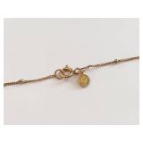 Gold-Tone Sterling Silver Bead Accent Chain