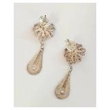 Sterling Silver Filigree Dangle Earrings