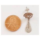 Sterling Silver Filigree Dangle Earrings