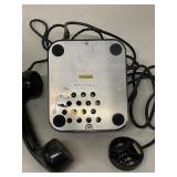 Vintage Swiss Black Desk Telephone No-Dial PBX Extension Phone