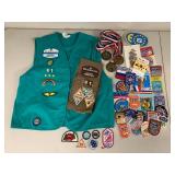 Vintage Girl Scouts USA Vest Sash Patch Lot Greater Minneapolis Large
