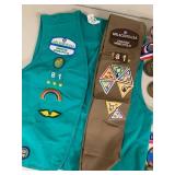 Vintage Girl Scouts USA Vest Sash Patch Lot Greater Minneapolis Large