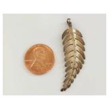 Vintage Sterling Silver Leaf pendant