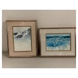 Set of 4 Framed Landscape Art Prints Vintage Wall Decor Mixed Scenes