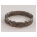 Sterling Silver Heart & Star Cutout Band Ring