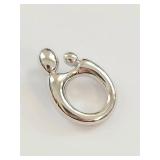 Sterling Silver Mother Child Pendant Charm