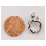 Sterling Silver Mother Child Pendant Charm