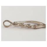 Sterling Silver Feather-Like Pendant Charm