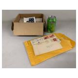 Mixed U.S. Postage Stamp Lot on Paper Covers Partial Sheets Vintage