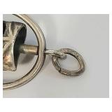 Sterling Silver Theater Mask Spinner Pendant