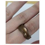 Jade Ring Designed by RLM (Robert Lee Morris) with Brown Ring from Italy Both Rings Size 8