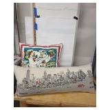 Large New York City Skyline Pillow & Minnesota Map Decorative Pillows