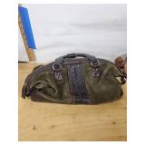 Cole Haan Green Suede Handbag & Patterned Handbag Mixed Lot
