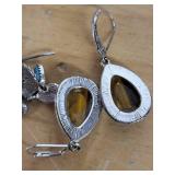 Chaps & Tiger Eye Earrings (Lot of 2 Pairs)