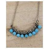 Rlm China Turquoise Jewelry Lot of 3 - Necklace, Earrings & Inlay Cuff