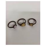 Mixed Stone Ring Set (Lot of 3)