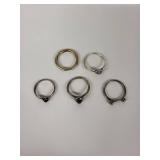Sterling Silver 925 Gemstone Rings (Lot of 5)