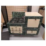 Magic Chef Vintage Green Marbleized Gas Stove Oven Broiler