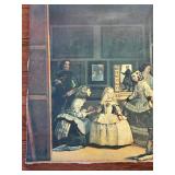 Oil on Canvas Titled "Las Meninas" after Velazquez Las Meninas 18x20 Framed Painting