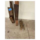 Antique Wooden Hand Corn Seed Planters Set of 3 Triumph Primitive